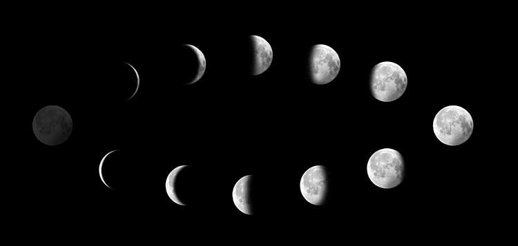 Лунный цикл - фазы Луны